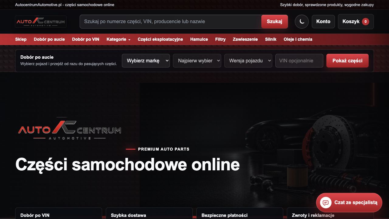 Podgląd sklepu detalicznego AC Automotive